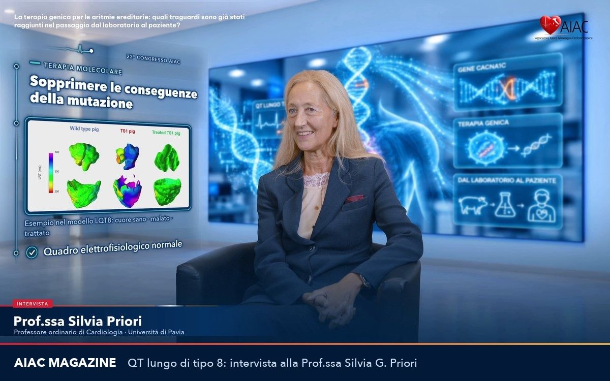 Prof.ssa Silvia G. Priori: intervista su QT lungo di tipo 8 e terapia genica - AIAC