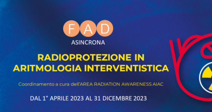 Radioprotezione in aritmologia interventistica, la nuova FAD asincrona AIAC