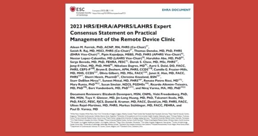 Nuove raccomandazioni sulla gestione del monitoraggio remoto dei dispositivi cardiaci elettronici impiantabili nella pratica clinica