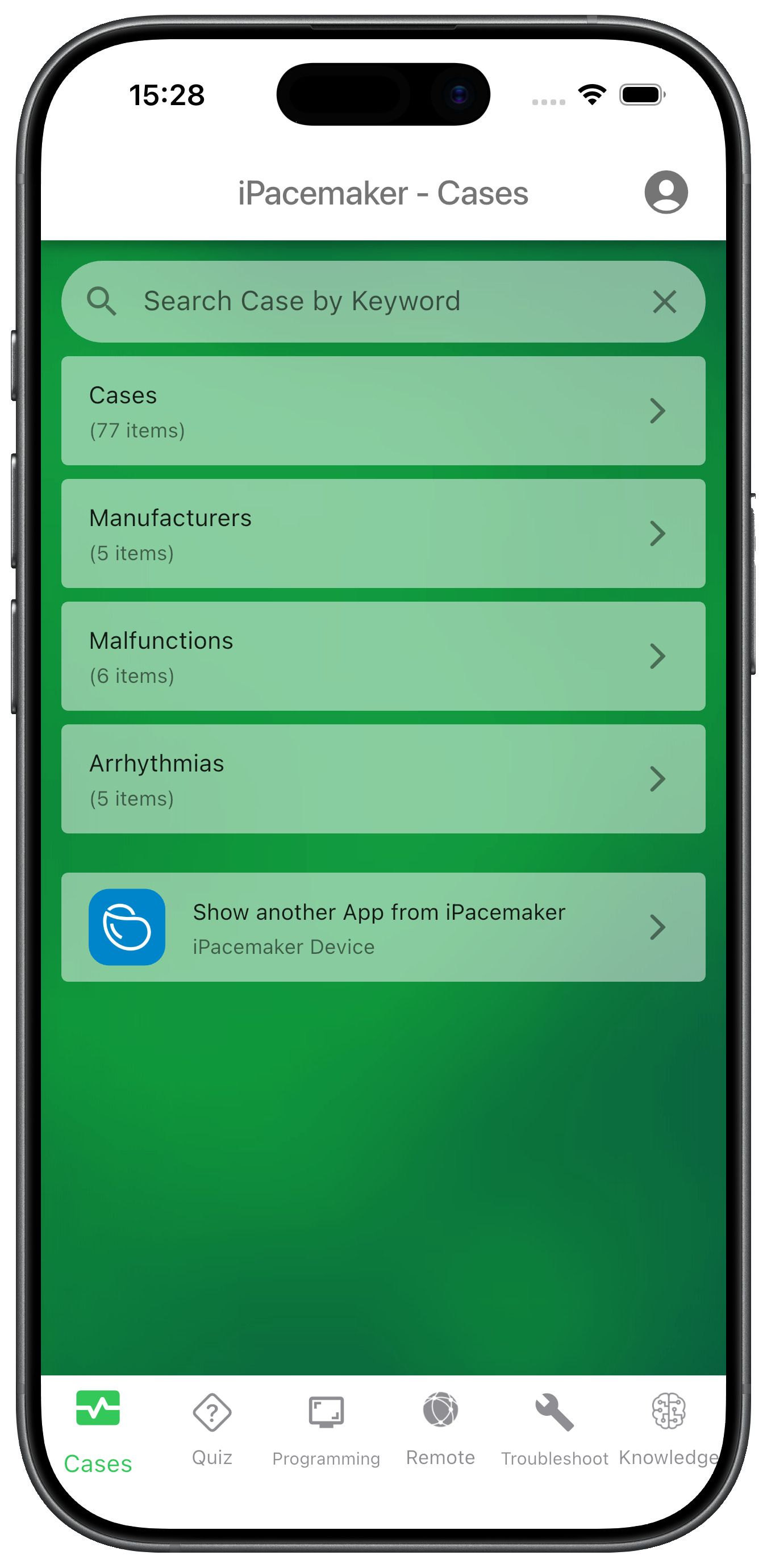 App iPacemaker, schermata follow-up 1