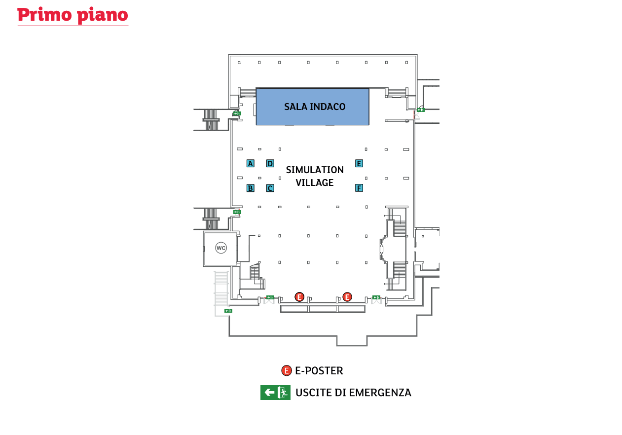 Piantina degli espositori, primo piano