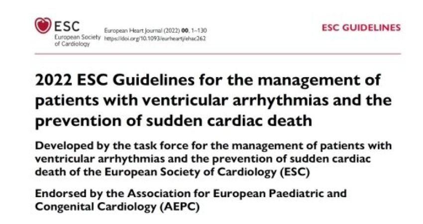 Novità dal Congresso ESC 2022: le nuove linee guida sulle aritmie ventricolari e prevenzione della morte cardiaca improvvisa