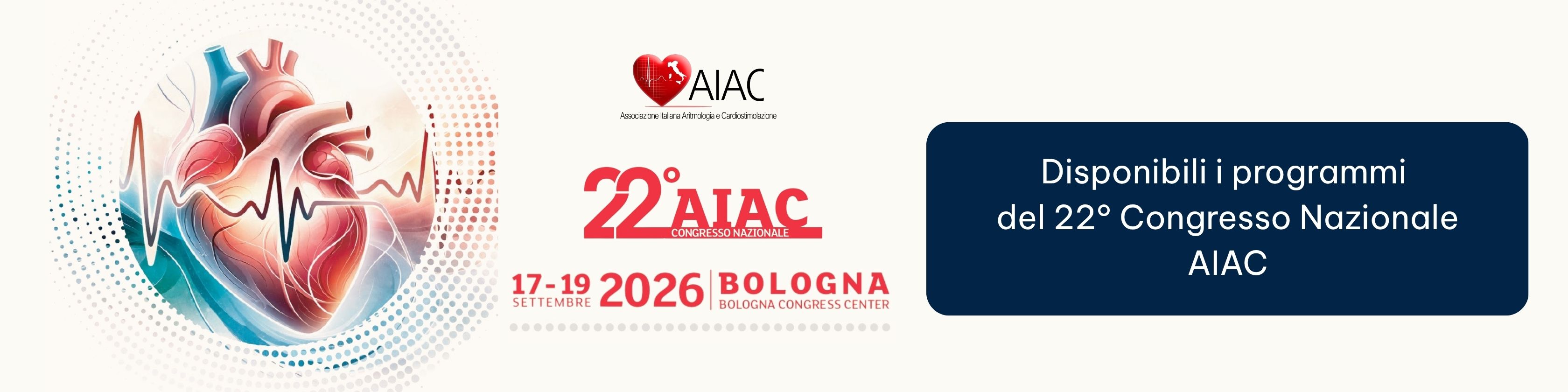 Banner per i programmi preliminari del Congresso Nazionale AIAC 2026